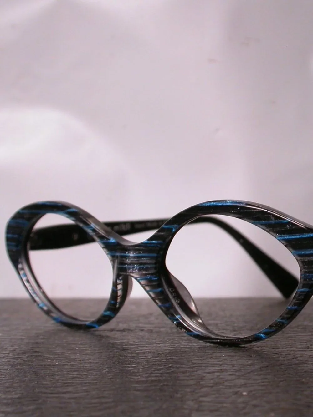 Alain Mikli Blue Pearl Galaxy Stripe Stylish Eyeglasses Frames Hand Made in Ital